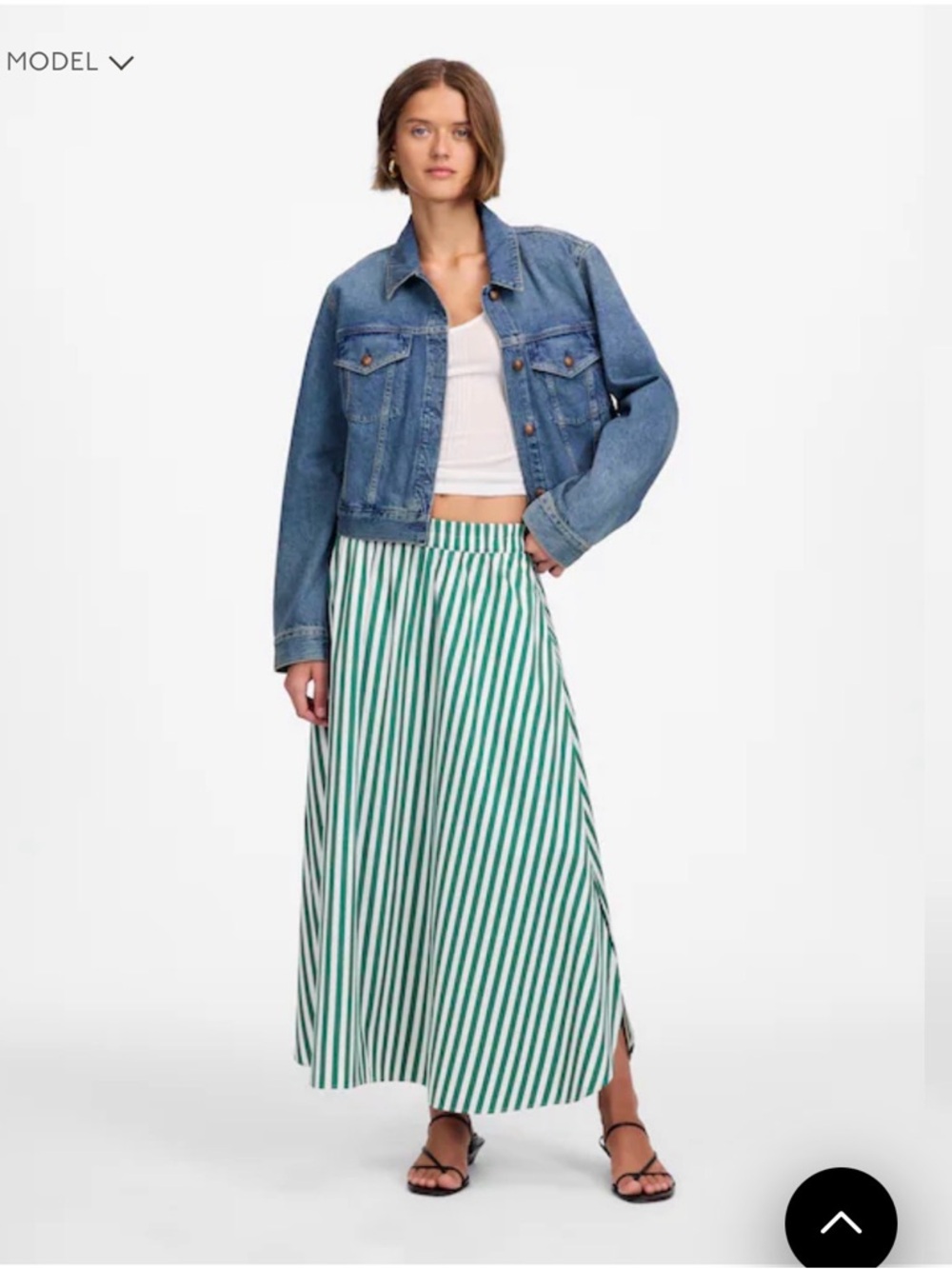 Madewell poplin skirt